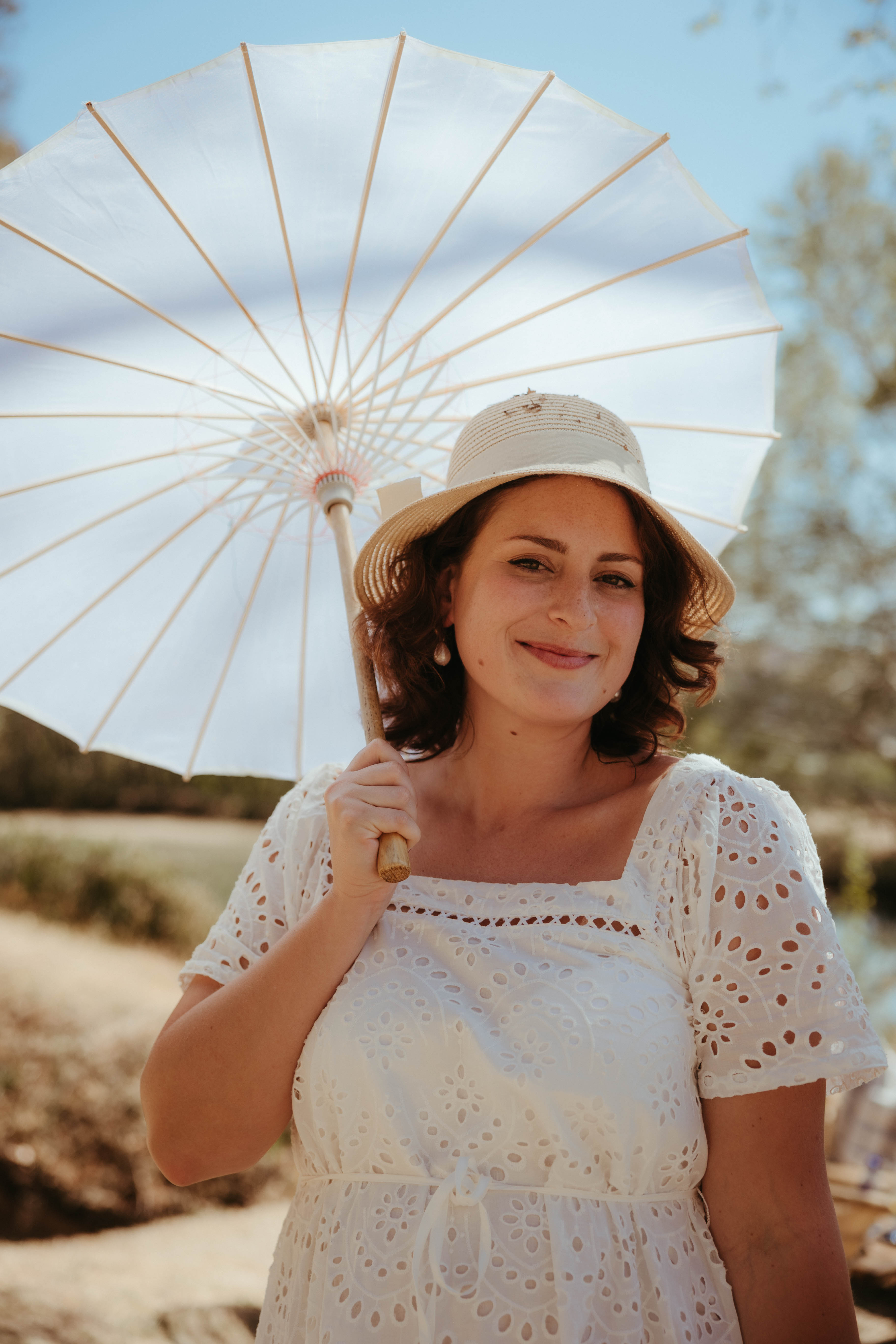 Women under umbrella
