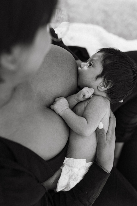 newborn baby breastfeeding