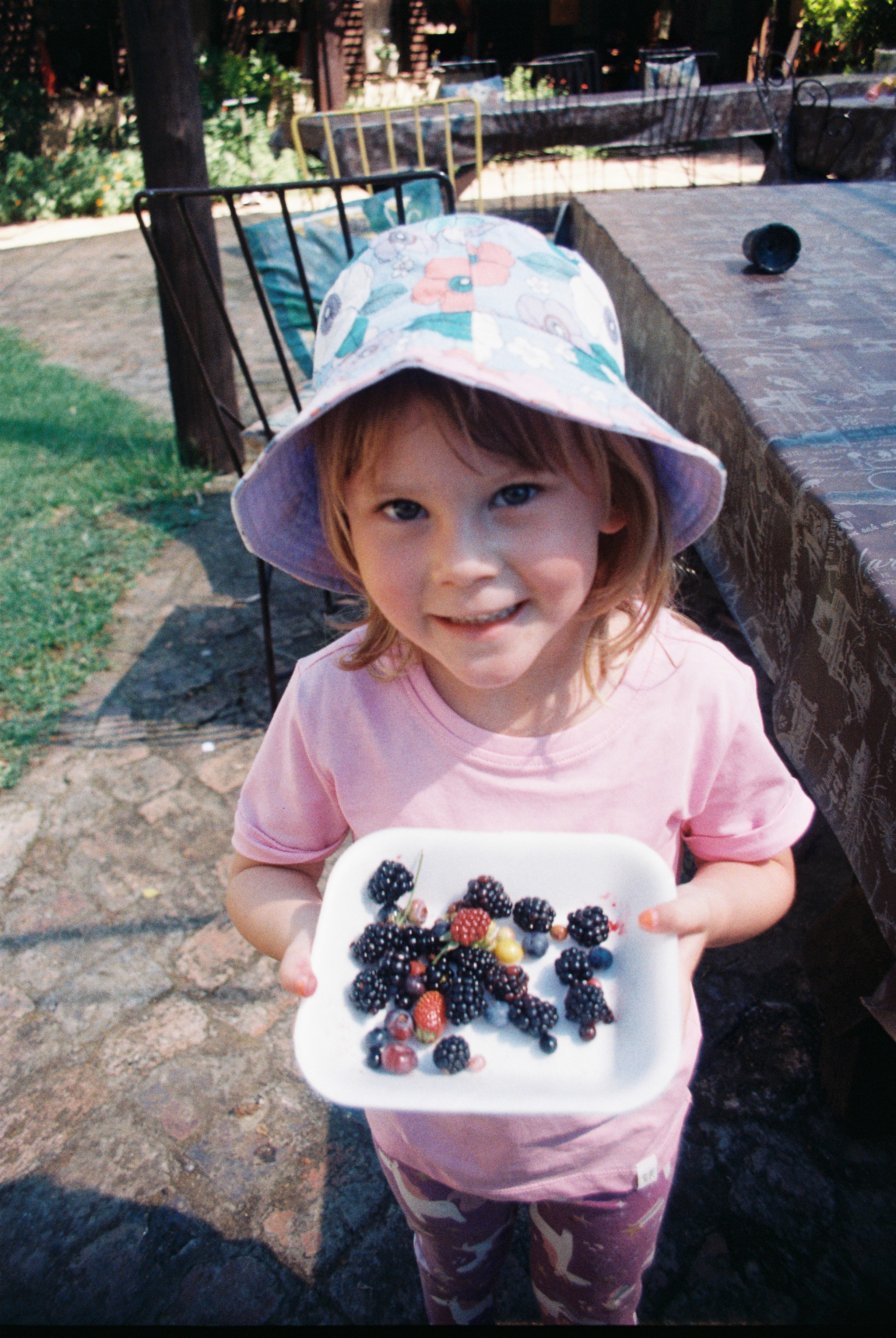 35mm portrait of child in kodak gold