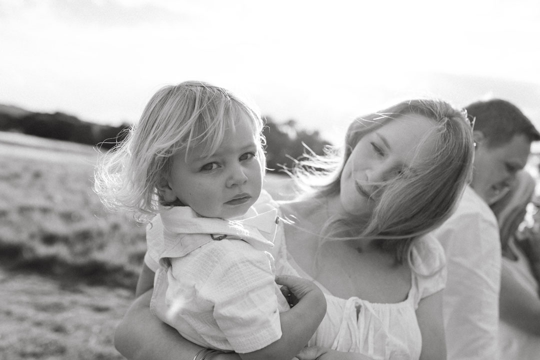 Emotive portrait of mother during storytelling family photoshoot session Johannesburg natural light
