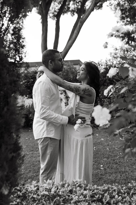 Emotive maternity session captured during jacaranda season natural light photography Johannesburg Gauteng